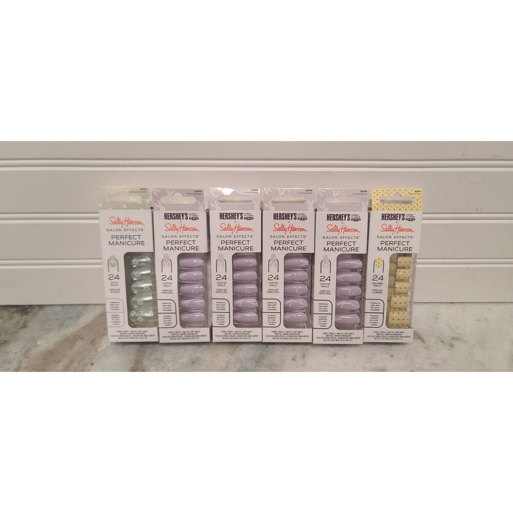 Sally Hansen Perfect Manicure Nails/6 Sets Springtime Colors/Easter